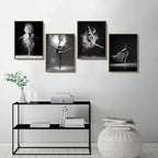 NCYEL Black and white ballet wall art dancer poster beautiful girl bedroom - Image 5