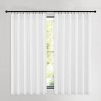 NICETOWN White Velvet Curtains 63 inches - Image 2