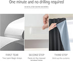 AJAZZ self Adhesive Portable 100% Blackout Curtains Simple and Easy to - Image 3