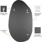 BOMINICA Irregular Wall Mirror Asymmetrical Mirror - Image 6