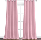 NICETOWN Crystal Pink Blackout Curtains 102" Long - Image 2