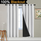Yakamok 100% Blackout Curtains 72 Inches Long, 2 Thick Layers Heat and Full - Image 2