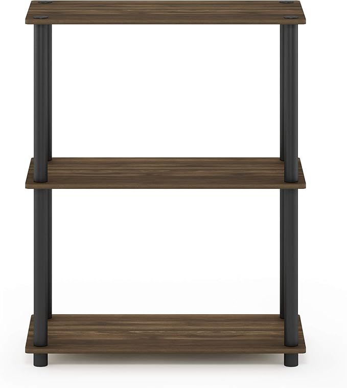 Furinno TURN-N-TUBE Storage Shelves, 3-Tier Book Shelf, Corner Shelf, Toolless - Image 5
