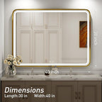 40x30 Inch LED Bathroom Mirror - Image 7