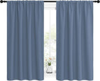NICETOWN Kitchen Curtains, Short Blackout Curtains & Drapes, Small Window Rod - Image 2