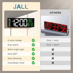 JALL 16" Large Digital Wall Mount Clock, Count Down Timer, Big LED, RGB Color - Image 8