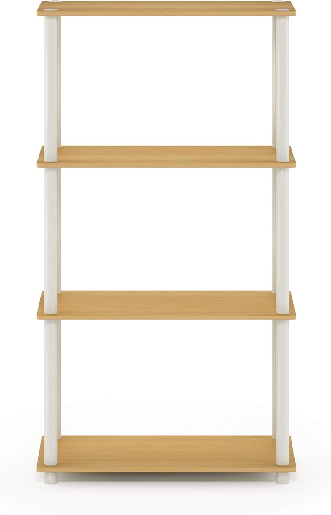 Furinno Turn-N-Tube 4-Tier Multipurpose Shelf Display Rack, Round Tubes - Image 8