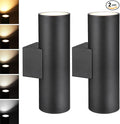LEONLITE 18 Inch 5CCT LED Cylinder Up Down Wall Light Outdoor, 100V-277V by LEONLITE
