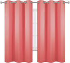 LEMOMO Coral Blackout Curtains 42 x 63 Inch Length/Set of 2 Curtain - Image 2