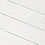 Old Town White Faux Brick Wall Tiles, 2 Pieces 3D Thin Brick Veneers by TORURAL