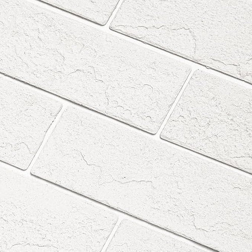 100 Old Town White Faux Brick Wall Tiles, 3D Thin Brick Veneers by TORURAL