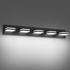 Modern LED Bathroom Lights Fixtures, Metal Black Acrylic Wall Lighting by JZEKVN