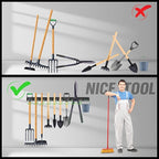 SWANLAKE Plastic 64 Inch Adjustable Storage System, Wall Mounted Hooks Tool - Image 6