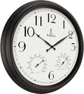 24 inch Outdoor Clocks for Patio Large Waterproof by LovelyHomeEssentials