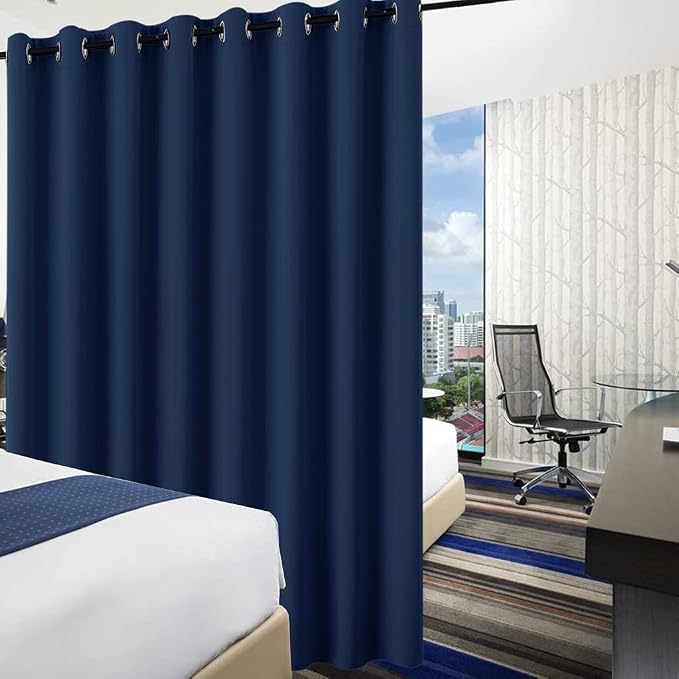 RYB HOME Room Divider Curtains, Triple Weave Heavy Duty Blackout Drapes - Image 3
