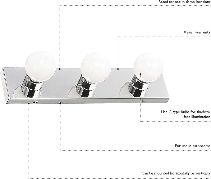 Design House Vanity Lights, 6 Linear Lights, Horizontal or Vertical Use - Image 3