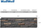 6-Pack Faux Stone Wall Panels PU Stone Veneer Siding, Mortarless 46.25x12.88 - Image 5