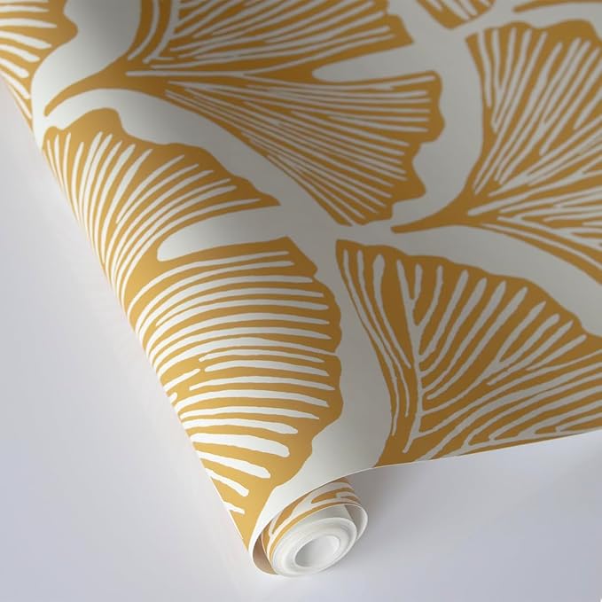 Tempaper x Novogratz Golden Mustard Feather Palm Removable Peel and Stick - Image 11