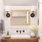 AAZZKANG Rustic Mirrors for Wall Rectangle Wood Frame Mirror 50 x 40 cm - Image 7