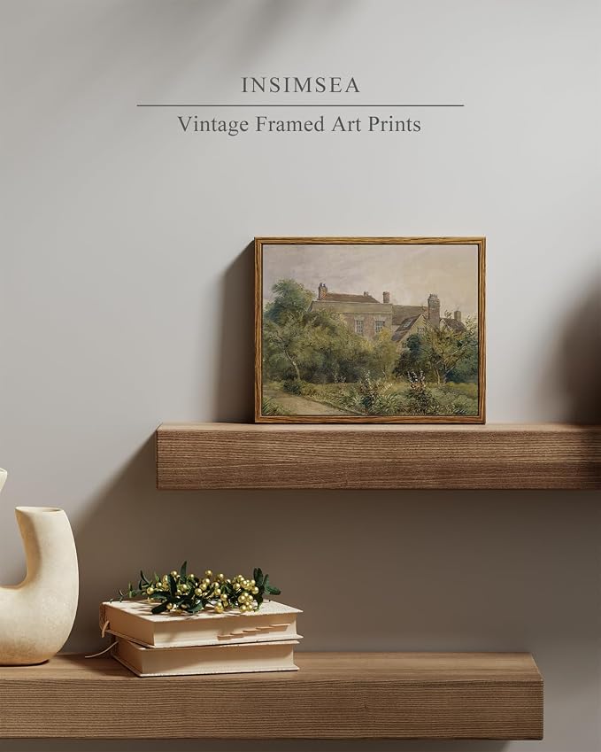InSimSea Framed Canvas Wall Art Vintage Decor, Home Decor Classical Scenery - Image 2