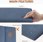 IFNOW Wall Mounted Upholstered Headboard Full, 3D Peel and Stick Soundproof - Image 3