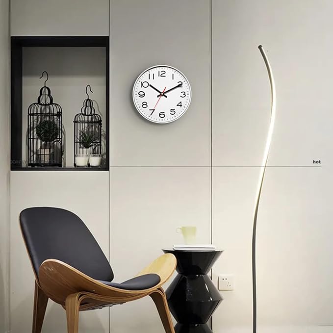 NUOVO 8 Inch Wall Clock Number Quartz Decorative Wall Clock Quiet Wall Clocks - Image 2