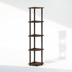 Furinno Turn-N-Tube Storage Shelves, 5-Tier Book Shelf, Corner Shelf, Toolless - Image 4