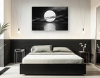 Cao Gen Decor Art S06469 Wall Art Canvas Sea White Full Moon in Night Picture - Image 7