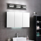 SOLFART LED Black Bathroom Vanity Light Fixtures Over Mirror 3 Lights Bath - Image 2