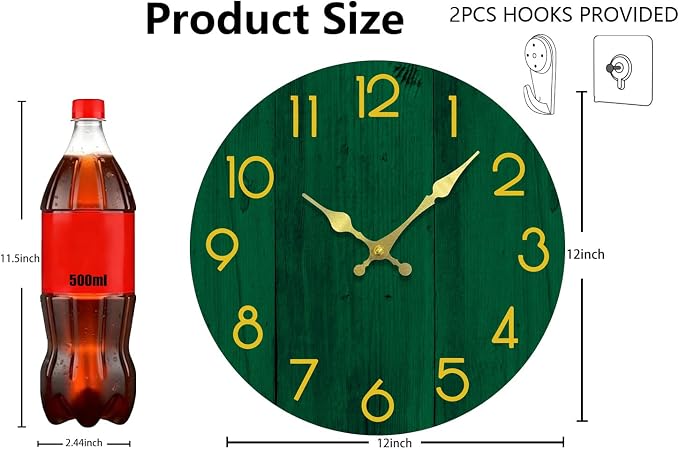 Wall Clock, Modern Wall Clocks Battery Operated, Silent Non Ticking Clock - Image 3