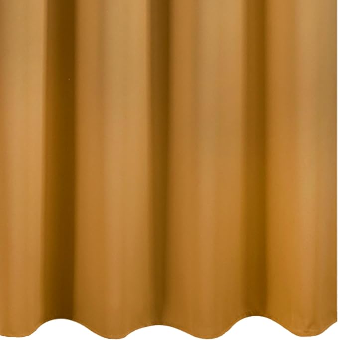LEMOMO Blackout Curtains 66 x 72 Inch Long Mustard Yellow Curtains Set of 2 - Image 8