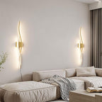 Daunton Modern Gold Plug in Wall Sconces Set of Two, RC Dimmable LED Plug in - Image 3