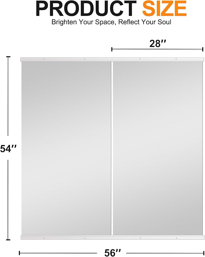 Delma Home Gym Mirror, Large Full Body Tempered Glass Frameless, Wall-Mounted - Image 5