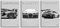 CSLGQGV Car Poster Vintage Racing Car Wall Art Supercar Canvas Prints Painting by Unknown