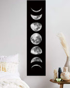 Ohhvvow Moon Phase Wall Art Painting, 47L x 11.8W Black and White Modern - Image 5