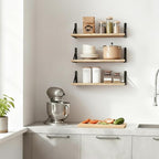 Fixwal Floating Shelves for Wall, Wood Wall Mounted Shelves for Bedroom - Image 7