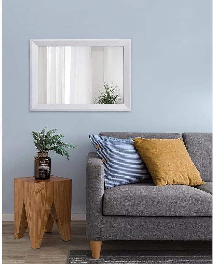 AAZZKANG Rectangular Wall Mirror Decorative Wood Framed Mirrors Large 20"x16" - Image 7
