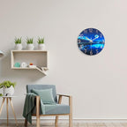 Blue Wall Clocks for Living Room 14 Inch Analog Wall Clock Battery Operated - Image 5