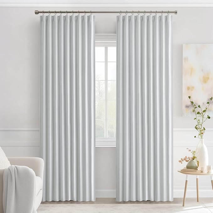 MIULEE Back Tab Light Blocking Curtains 84 Inch Length 2 Panels Set - Image 9
