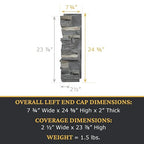AZ Faux High-Density Polyurethane Faux Stone Interlocking Left Endcap - Image 3