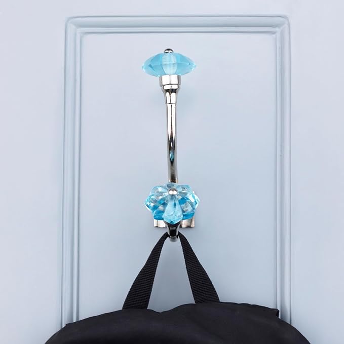Indian Shelf Pack of 6 Heavy Duty Colorful Crystal Double Prong Glass - Image 5