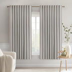 MIULEE Stone Back Tab Blackout Curtains 63 Inch Length 2 Panels Set by MIULEE