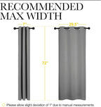 NICETOWN Silver Grey Blackout Curtain Panels - Image 6
