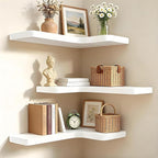 Floating Corner Shelves, Wall Shelf Set of 3, Shelves - Image 4