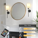 Battery Operated Wall Sconces Set of Two, Wireless Rechargeable Wall Light - Image 3