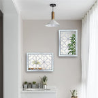 Wocred Set of 2 Rectangular Wall Mirror, Gorgeous Rustic Farmhouse Accent Mirror - Image 3