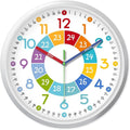 XFM Learning Clock for Kids Silent Non Ticking Battery Operated Colorful by XFMWallClock