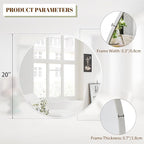 BEAUTYPEAK 20 Inch Round Mirror, Metal Frame Circle Mirror, Wall Mounted - Image 4