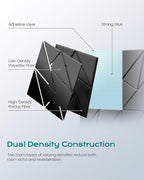 18-Pack Acoustic Panels, 11.8"x11.8"x0.4" Soundproof Wall Panels, Peel & Stick - Image 2