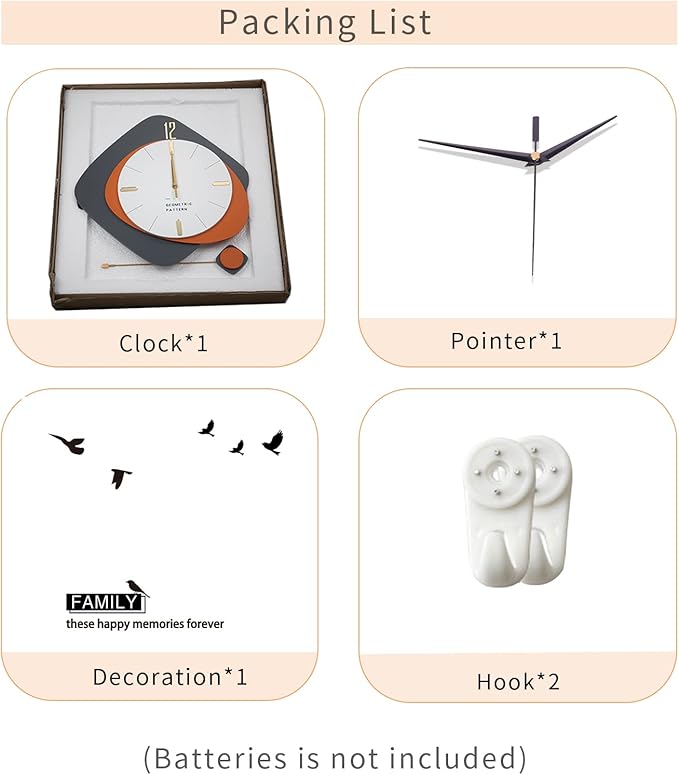 FLEBLE Large Wall Clocks for Living Room Decor Big Modern Decortive Wall Clock - Image 7